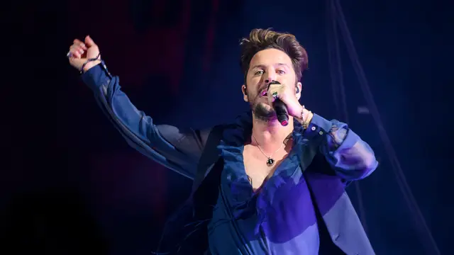 Manuel Carrasco, durante el concierto de La Cartuja del 11 de junio de 2022.