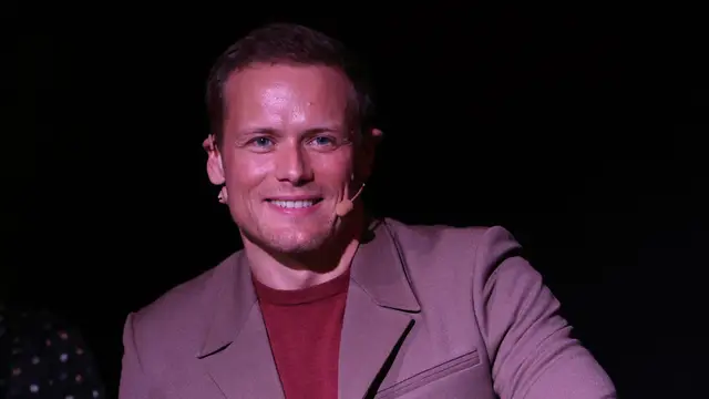 El actor Sam Heughan, durante la presentaición de su nueva película en Madrid.