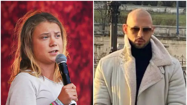 Greta Thunberg y Andrew Tate