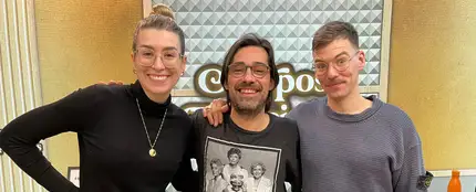 Eva Soriano e Iggy Rubín con Jordi Cruz. Eva Soriano e Iggy Rubín con Jordi Cruz.