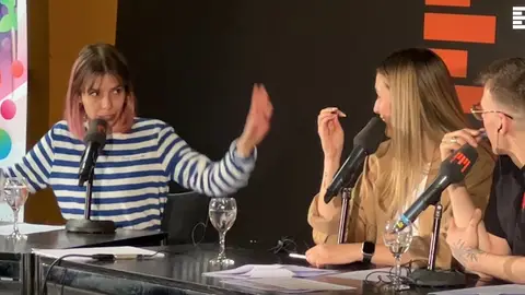 Alba Cordero con Eva Soriano e Iggy Rubín en Salou. Alba Cordero con Eva Soriano e Iggy Rubín en Salou.