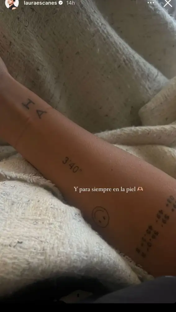 La influencer se ha tatuado su marca de apnea en 'El Desafío'