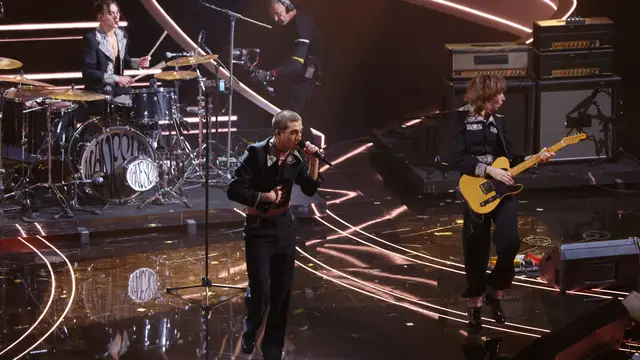 Damiano David y Maneskin en San Remo 2023