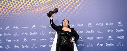 Laura Galán, protagonista de &#39;Cerdta&#39;, con el Goya a Mejor actriz revelación.
