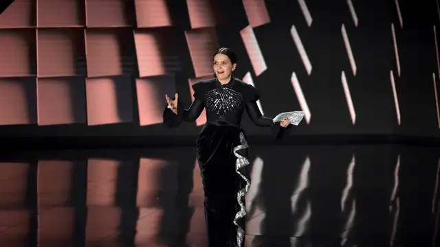 Juliette Binoche, al recoger el Goya Internacional.