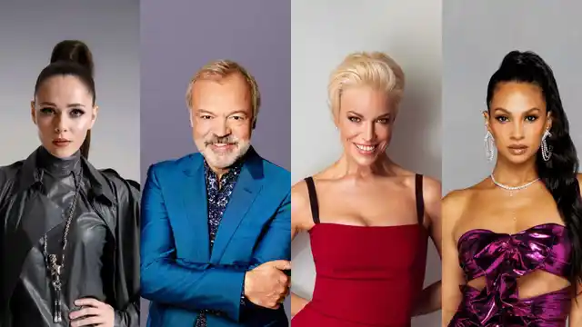 Julia Sanina, Graham Norton, Hannah Waddingham y Alexa Dixon