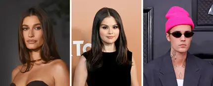 Hailey Bieber, Selena Gomez y Justin Bieber Hailey Bieber, Selena Gomez y Justin Bieber