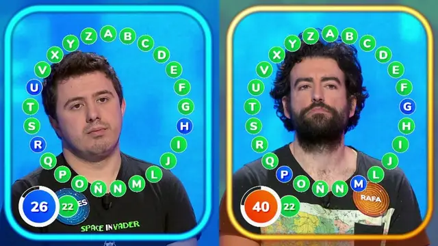 Orestes Barbero y Rafa Castaño, concursantes de 'Pasapalabra'.