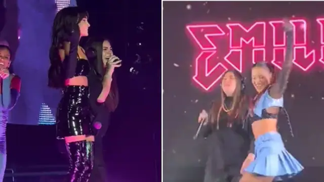 Emilia Mernes hace el perreo de Aitana con Ptazeta en 'Quieres' en su concierto en Madrid