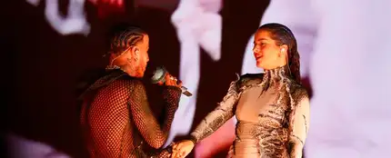 Rosalía y Rauw Alejandro, en el concierto del 1 de abril en San Juan de Puerto Rico Rosalía y Rauw Alejandro, en el concierto del 1 de abril en San Juan de Puerto Rico