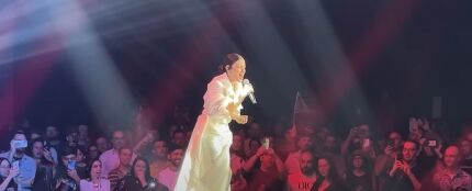Blanca Paloma, durante su actuación en la Israel Calling, la PreParty de Eurovisión en Tel Aviv.