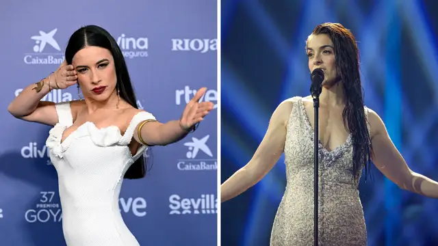 El homenaje de Blanca Paloma a Ruth Lorenzo llevando el vestido que iba a usar en Eurovisión 2014
