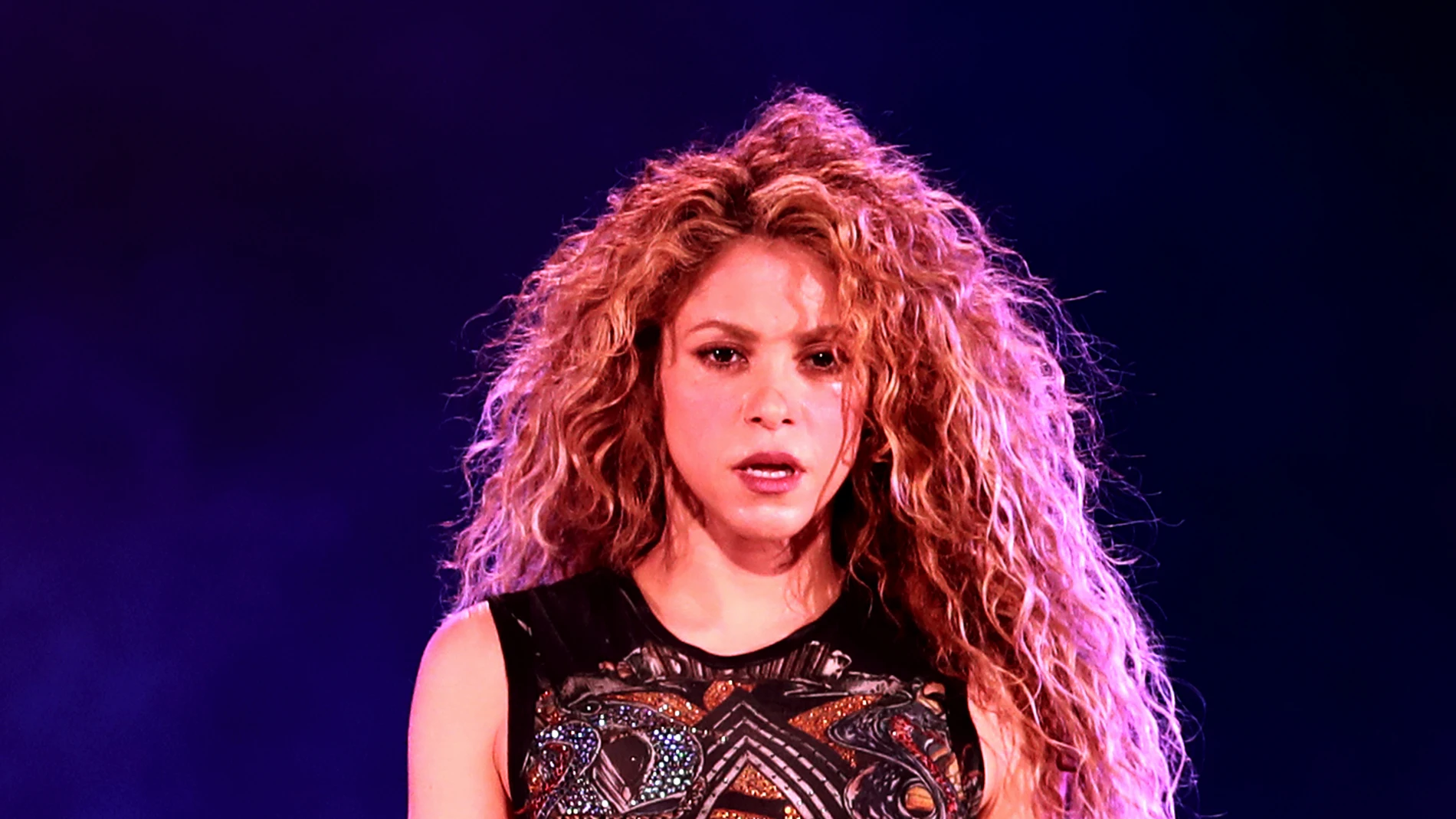 La cantante colombiana Shakira durante un concierto.