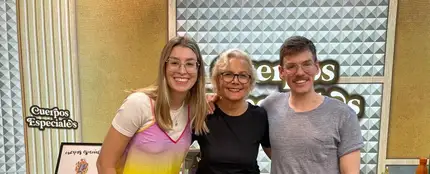 Eva Soriano e Iggy Rubín con Elena Irureta Eva Soriano e Iggy Rubín con Elena Irureta