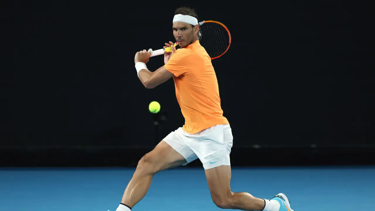 Rafa Nadal durante un partido en el Australia Open Rafa Nadal durante un partido en el Australia Open
