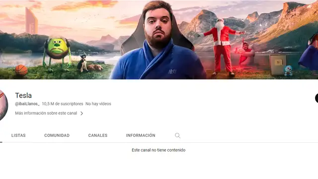 El canal de Ibai Llanos tras sufrir un hackeo
