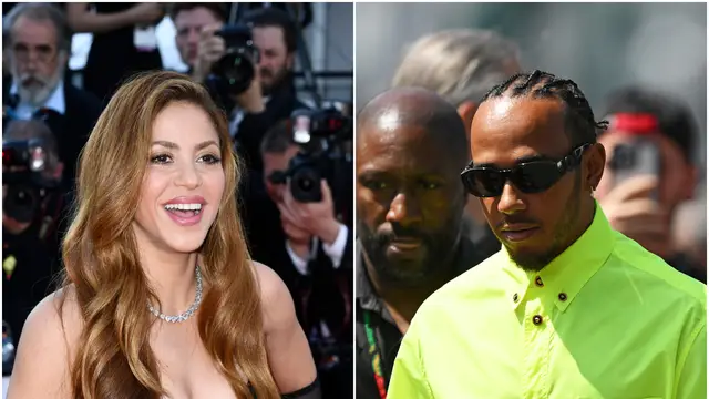 Shakira y Lewis Hamilton