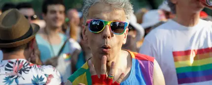 Un asistente a las fiestas del Orgullo de Madrid en 2019. Un asistente a las fiestas del Orgullo de Madrid en 2019.