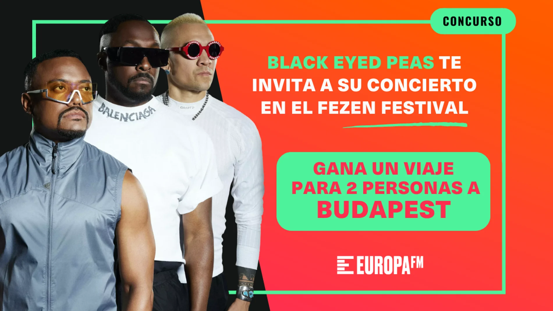 Black Eyed Peas te invita al concierto del 27 de julio en Budapest 