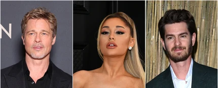 Brad Pitt, Ariana Grande y Andrew Garfield Brad Pitt, Ariana Grande y Andrew Garfield