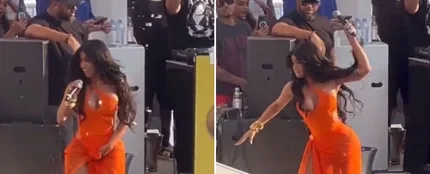 Cardi B golpea con el micrófono a un fan que le había arrojado bebida Cardi B golpea con el micrófono a un fan que le había arrojado bebida