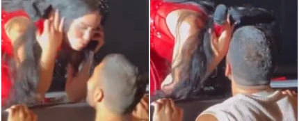 El beso de Lali y Miguel Ángel Silvestre en el escenario del Arenal Sound El beso de Lali y Miguel Ángel Silvestre en el escenario del Arenal Sound