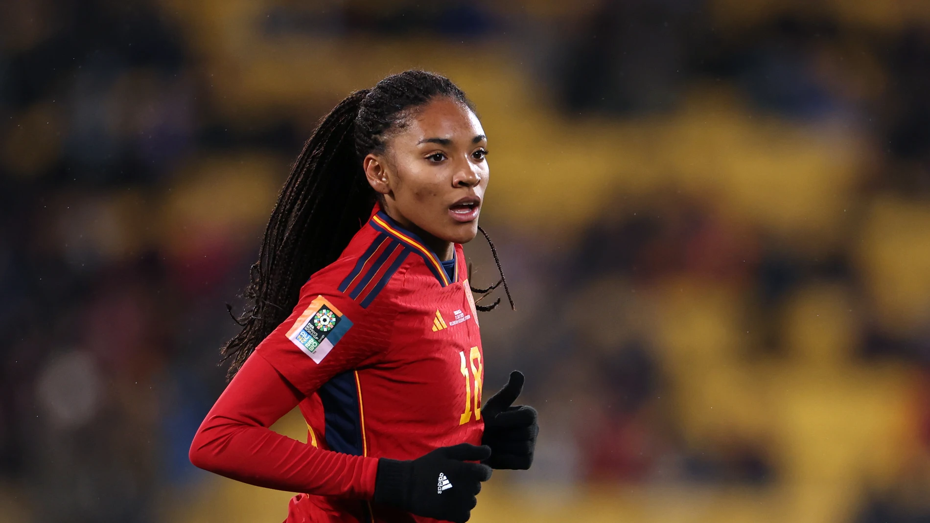 La delantera de la Selección española Salma Paralluelo. La delantera de la Selección española Salma Paralluelo.