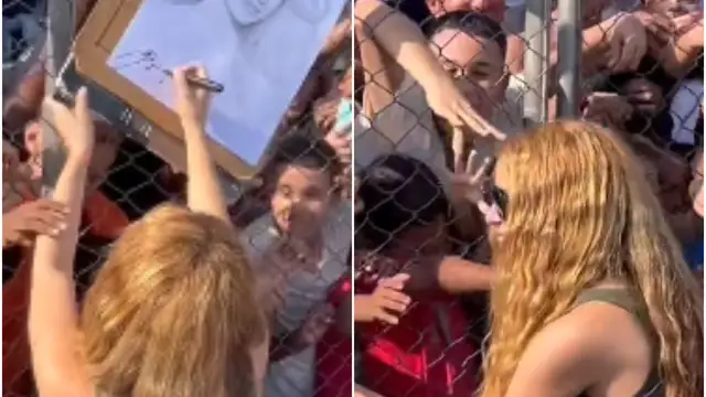 Shakira con sus fans en Colombia