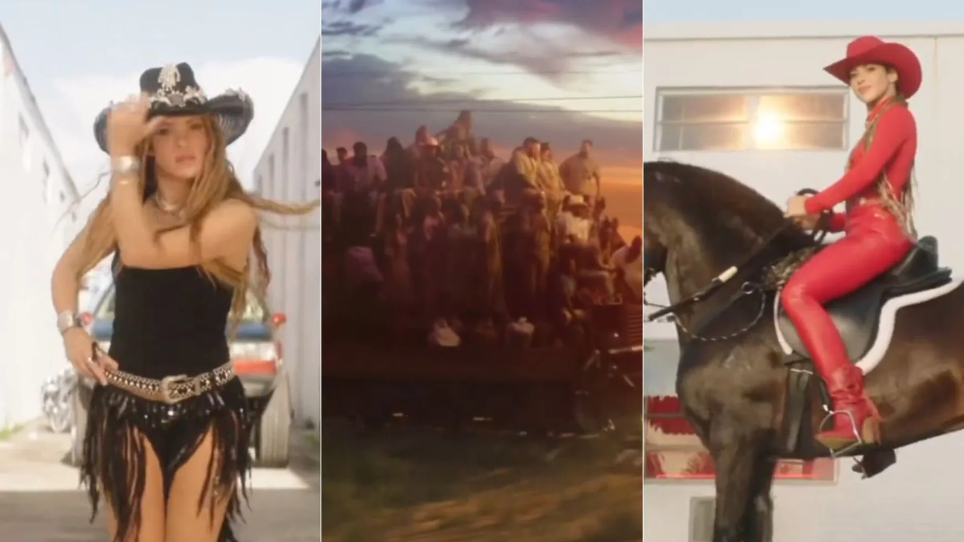 Varias imágenes de Shakira en el videoclip de 'El Jefe'