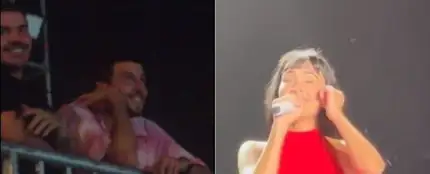 Sebastián Yatra, con lágrimas en los ojos al escuchar Aitana cantando 'The Killers' en Valencia Sebastián Yatra, con lágrimas en los ojos al escuchar Aitana cantando 'The Killers' en Valencia