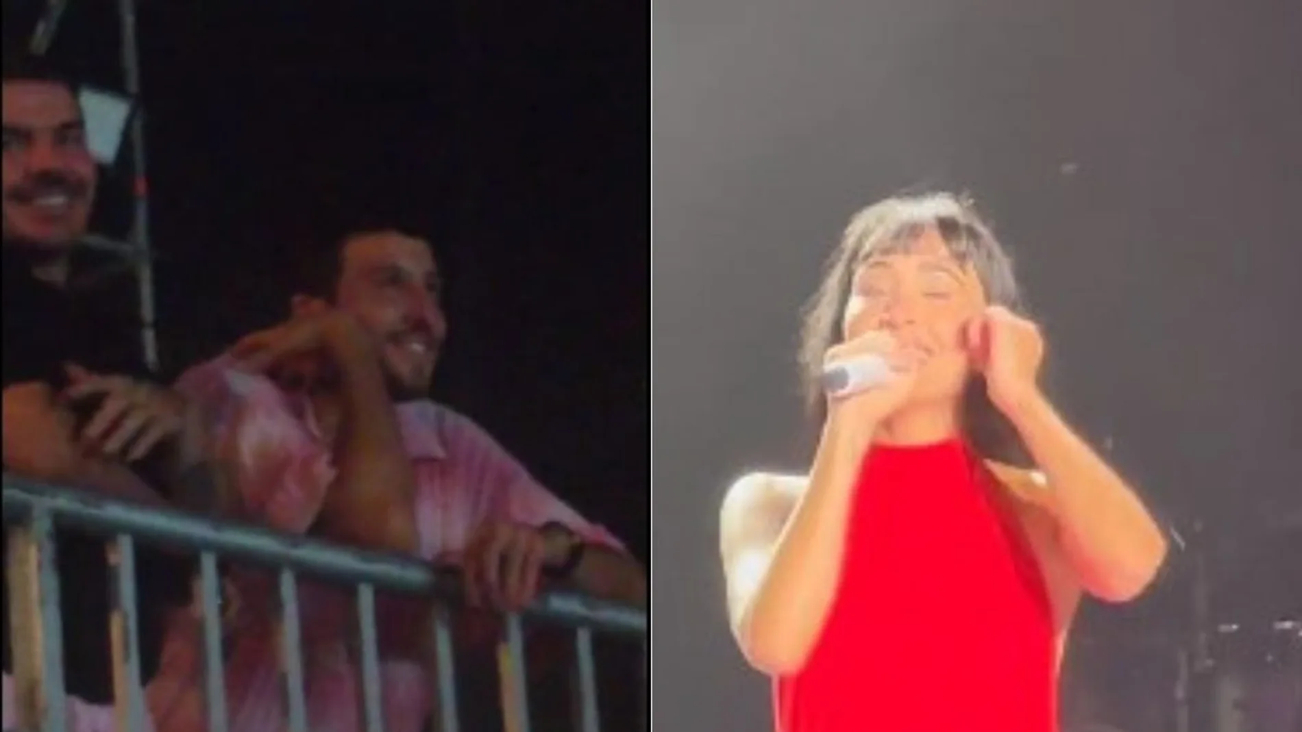 Sebastián Yatra, con lágrimas en los ojos al escuchar Aitana cantando 'The Killers' en Valencia