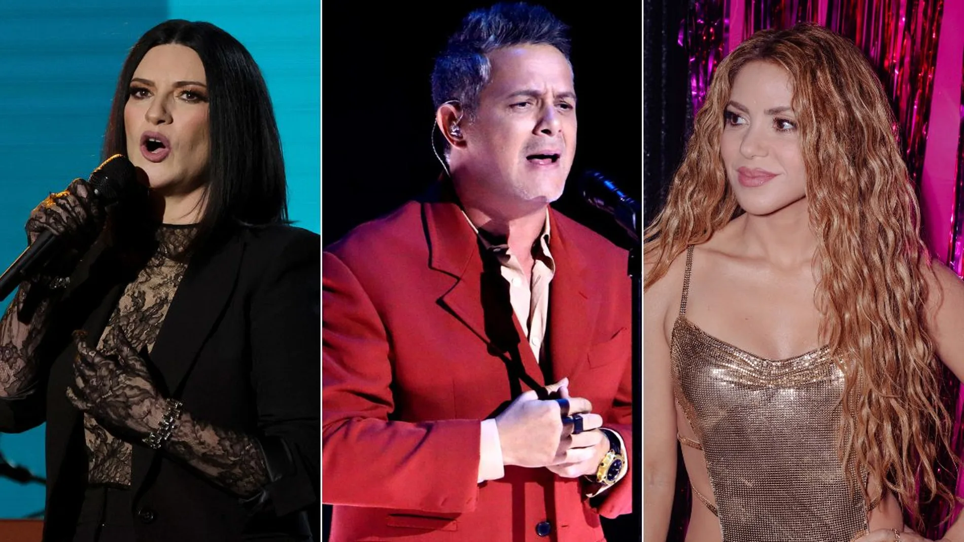 Laura Pausini, Alejandro Sanz y Shakira