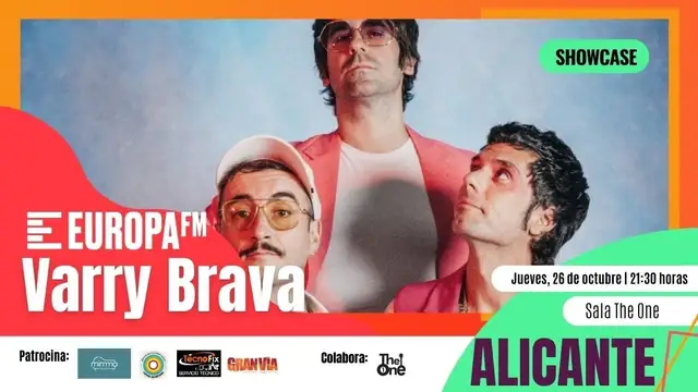 Apúntate al showcase de Varry Brava el 26 de octubre en Alicante