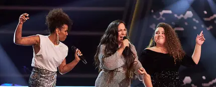 Olana, Noemi y Noela en la Gran Batalla de La Voz Olana, Noemi y Noela en la Gran Batalla de La Voz