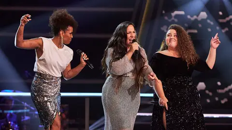Olana, Noemi y Noela en la Gran Batalla de La Voz Olana, Noemi y Noela en la Gran Batalla de La Voz