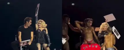 El ardiente baile entre Jon Kortajarena y Madonna durante su concierto en Lisboa El ardiente baile entre Jon Kortajarena y Madonna durante su concierto en Lisboa