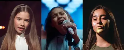 Las representantes de Estonia, España y Portugal de Eurovisión Junior 2023. Las representantes de Estonia, España y Portugal de Eurovisión Junior 2023.