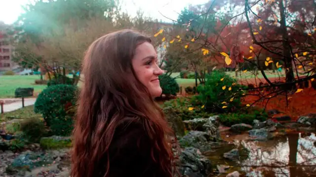 Amaia en el Parque Yamaguchi de Pamplona