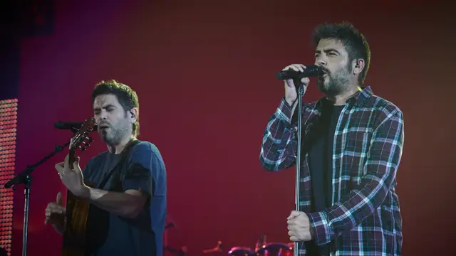Estopa, durante un concierto en Madrid en 2019.