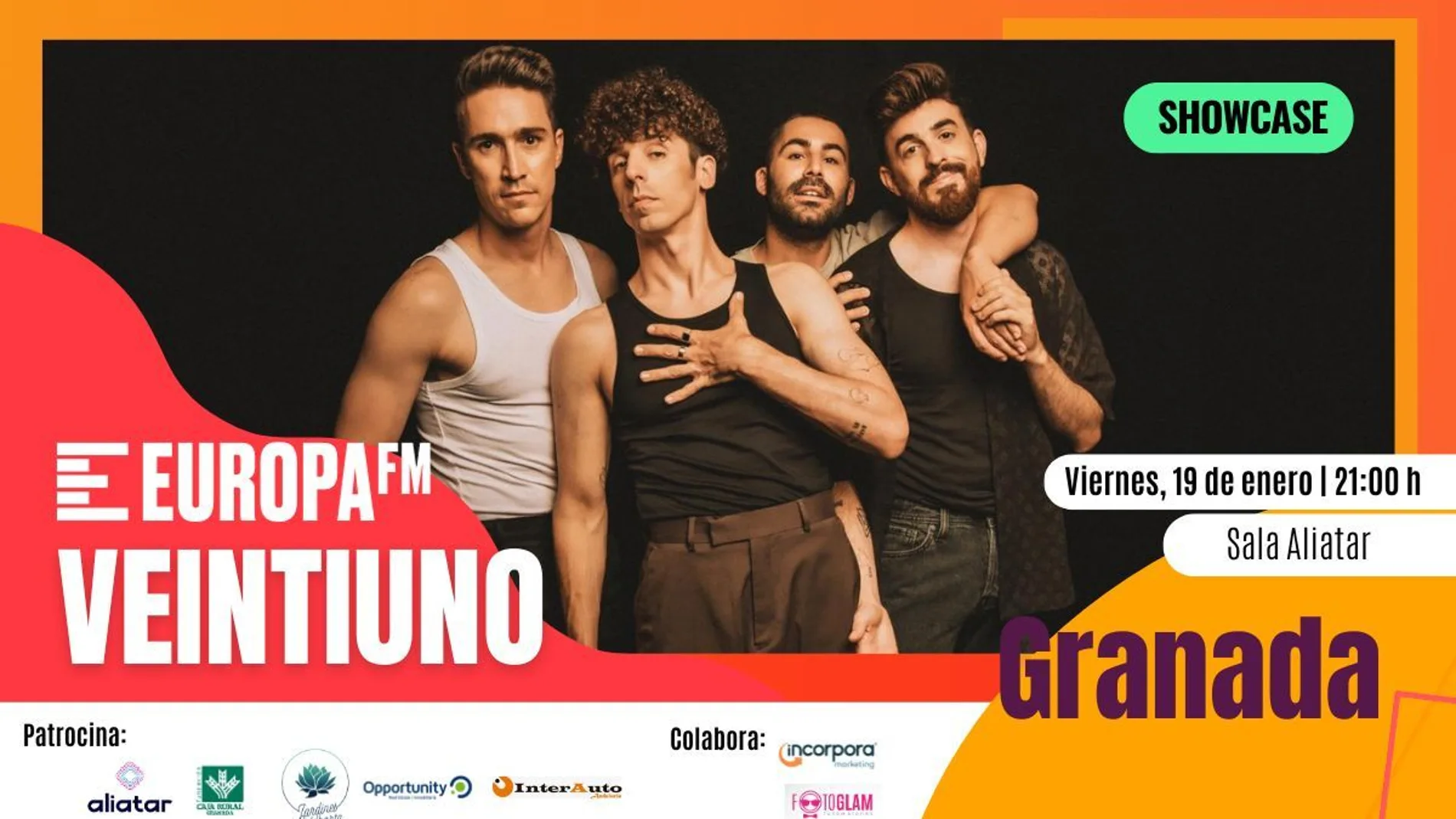 Consigue invitaciones para el showcase de Veintiuno en Granada