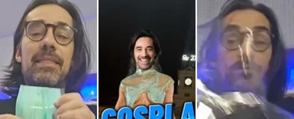 Jordi Cruz, en el vídeo del cosplay del vestido de Cristina Pedroche. Jordi Cruz, en el vídeo del cosplay del vestido de Cristina Pedroche.