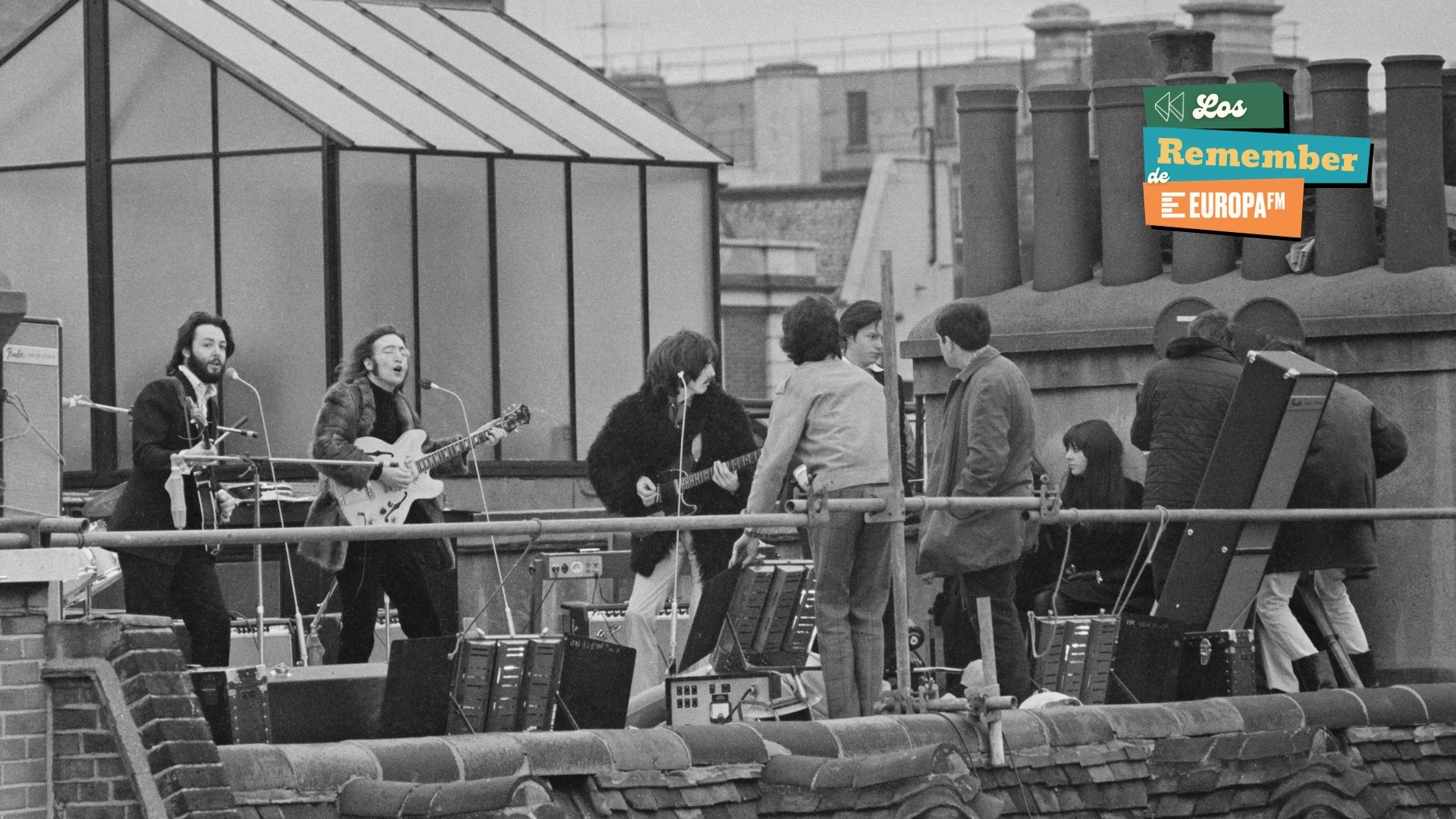 Imagen del Concierto en la azotea de The Beatles, el &uacute;ltimo show la banda que cumple 55 a&ntilde;os.