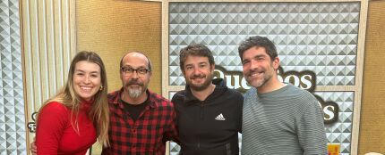 Fele Martínez y Gorka Otxoa con Eva Soriano y Nacho García