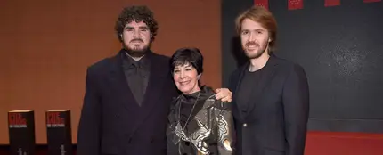 Concha Velasco con sus hijos Paco y Manuel en 2014. Concha Velasco con sus hijos Paco y Manuel en 2014.