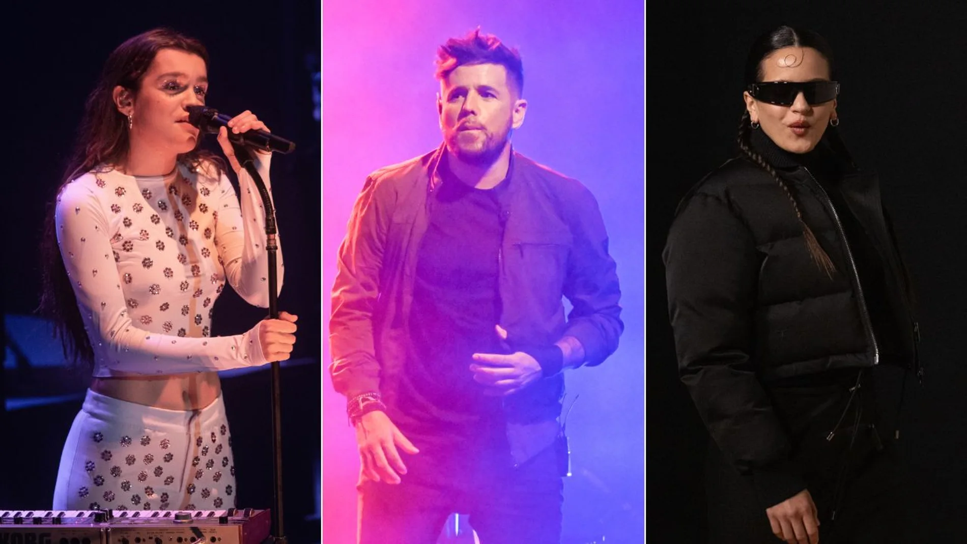 Amaia, Pablo López y Rosalía. Amaia, Pablo López y Rosalía.