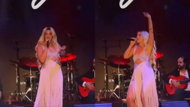 Lola índigo cantando 'Se acabó'
