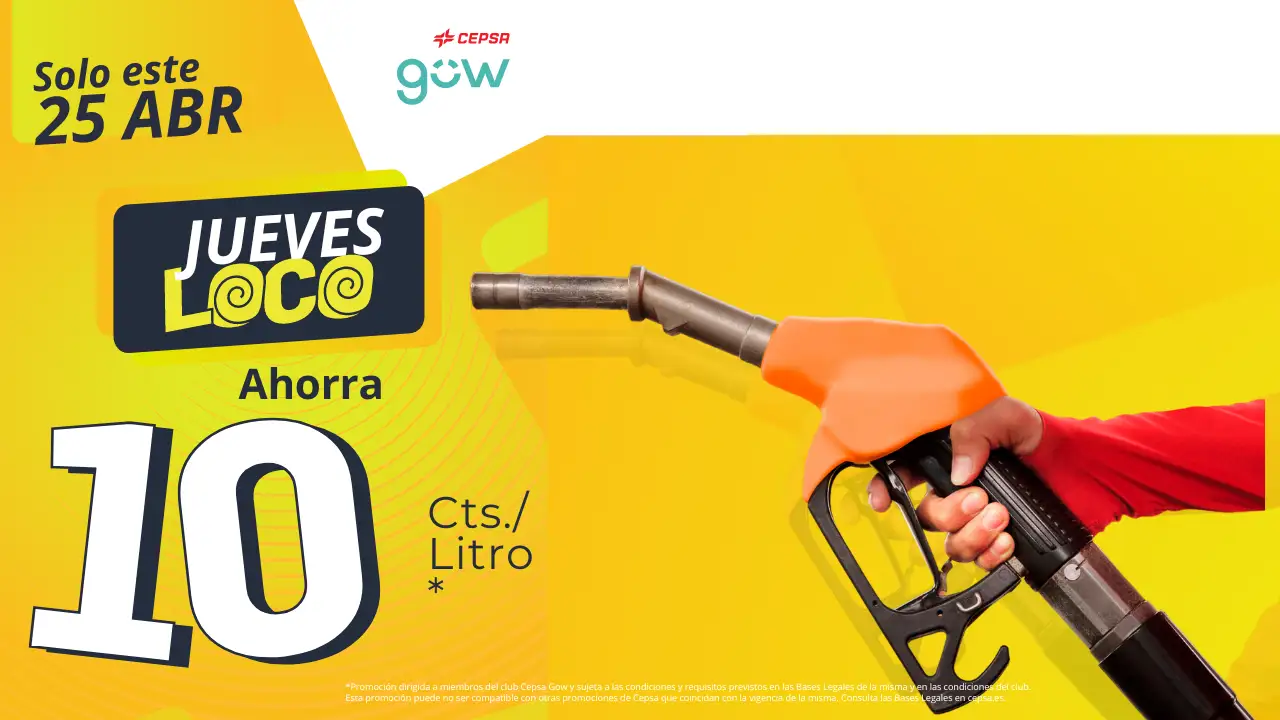 Benefíciate del Jueves loco de Cepsa este 25 de abril Benefíciate del Jueves loco de Cepsa este 25 de abril
