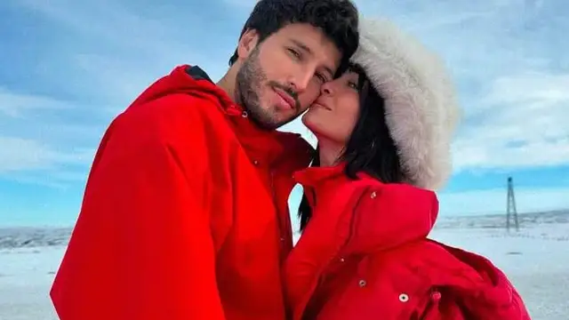 Sebastián Yatra y Aitana, en el rodaje de 'Akureyri'.