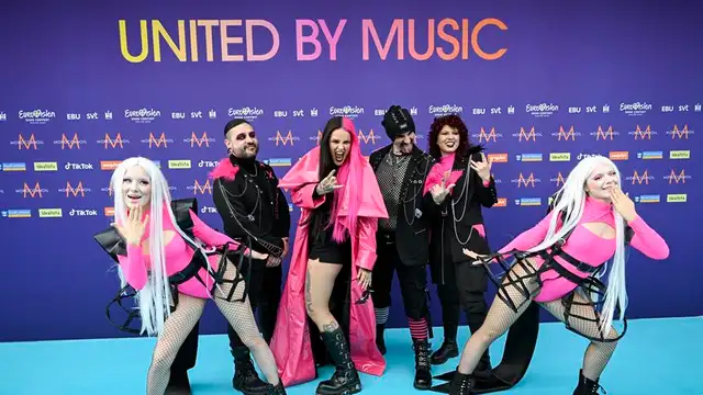 El grupo de rock Megara, representante de San Marino en Eurovisión 2024.