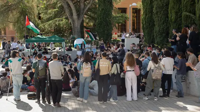 Asamblea de estudiantes y sociedad civil en apoyo a Palestina en Madrid este miércoles